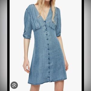 AllSaints Kota tencel denim blue dress